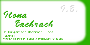 ilona bachrach business card